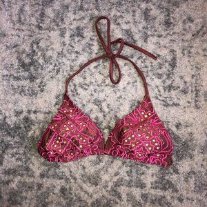 Metallic studded bikini top